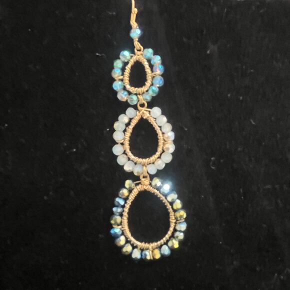 Beaded Lochan Earrings - Three Tier Chandelier Earrings from Anthropologie - Picture 6 of 6